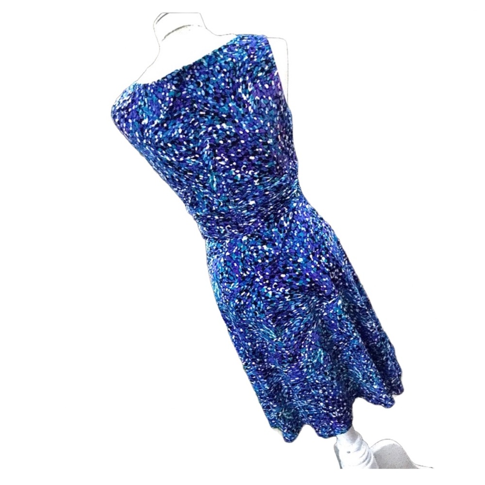Eliza J Fit & Flare Multi-Print Dress - Picture 10 of 10